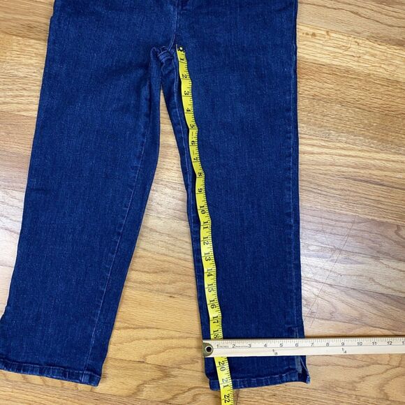 Maeve Anthropologie Women’s 26 High Rise Capri Jeans Dark Wash Straight Leg - Picture 4 of 10